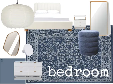 navy blue bedroom Interior Design Mood Board by ella smith on Style Sourcebook