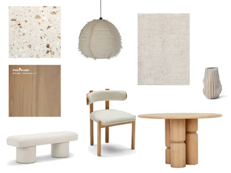 Neutral Textured Dining Room Interior Design Mood Board by Muse Design Co Interior Design on Style Sourcebook