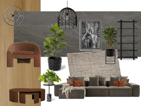 Modern Industrial living room Fabrics Interior Design Mood Board by hawkyzai@gmail.com on Style Sourcebook