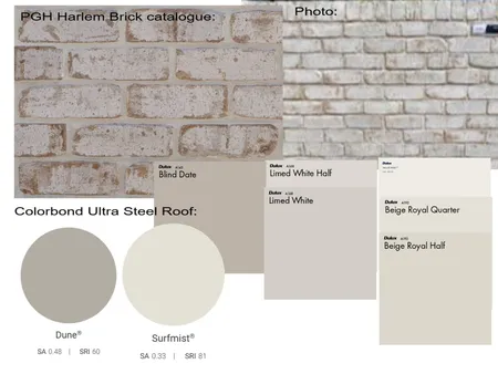 harlem brick with paint colours Interior Design Mood Board by clio.prees@education.nsw.gov.au on Style Sourcebook