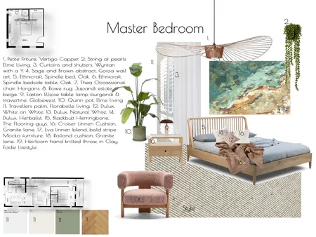 master bedroom Interior Design Mood Board by MSP Styling & Design on Style Sourcebook