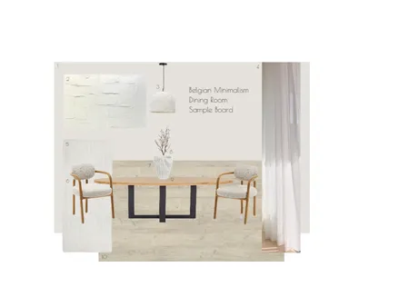 Belgian Minimalism Dining Room Interior Design Mood Board by Lita Design on Style Sourcebook