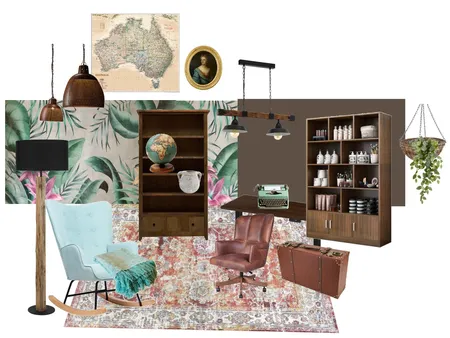 Rustic Countryside Retreat Home Study Library Interior Design Mood Board by Azel M on Style Sourcebook