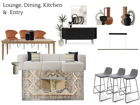 The Ascot Project - Lounge Dining Kitchen Interior Design Mood Board by The Ginger Stylist on Style Sourcebook
