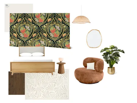 Art Nouveau Boho Bedroom Interior Design Mood Board by Magenta Haven Design on Style Sourcebook