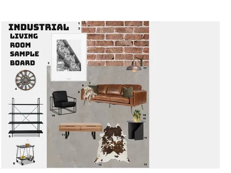 Industrial Sample Board Interior Design Mood Board by Lita Design on Style Sourcebook