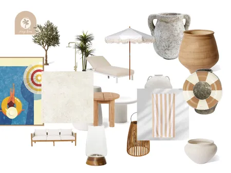 Mediterannean Outdoor Oasis Interior Design Mood Board by Design Divine Interiors
