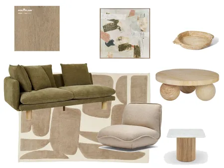Blush and Green Living Room Interior Design Mood Board by Muse Design Co on Style Sourcebook