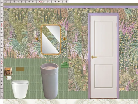 Powder Room Scale Design Green Mixer Taps Interior Design Mood Board by dl2407 on Style Sourcebook