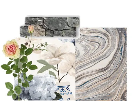 Blue and grey with pink and green Interior Design Mood Board by DaniëlleVeggieVamp on Style Sourcebook