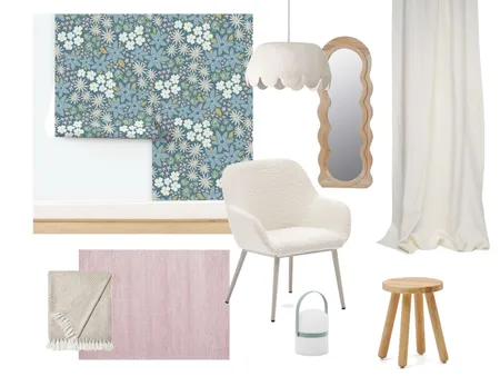Tween Girl’s Bedroom Floral Wallpaper Interior Design Mood Board by Milena Barbalinardo on Style Sourcebook