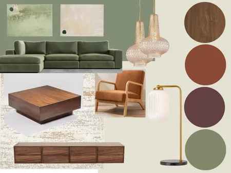 mid century modern living room Interior Design Mood Board by Stefanidou Dimitra on Style Sourcebook