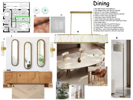Dining room Interior Design Mood Board by saloni.devwork@gmail.com on Style Sourcebook
