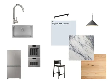 Azolla Place Kitchen Light blue Interior Design Mood Board by terra spatial design on Style Sourcebook