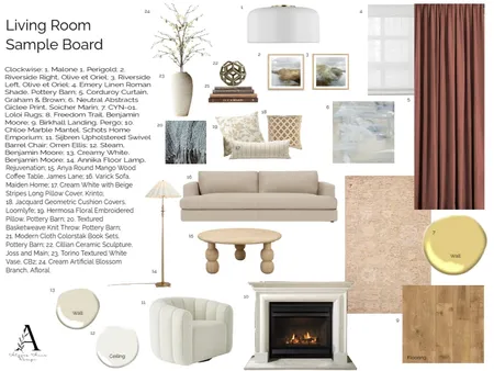 Living Room Sample Board Interior Design Mood Board by alyssaannedesign on Style Sourcebook