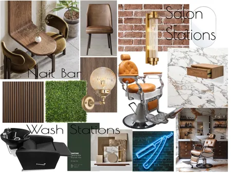 Barber shop Interior Design Mood Board by jencato on Style Sourcebook