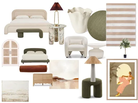 Modern Mediterranean Bedroom Interior Design Mood Board by sandyjordan8@gmail.com on Style Sourcebook