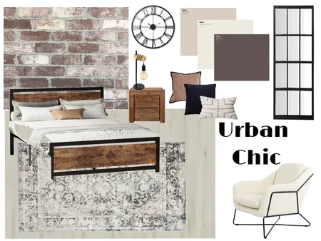 Urban Chic Bedroom Interior Design Mood Board by Rachel Z on Style Sourcebook