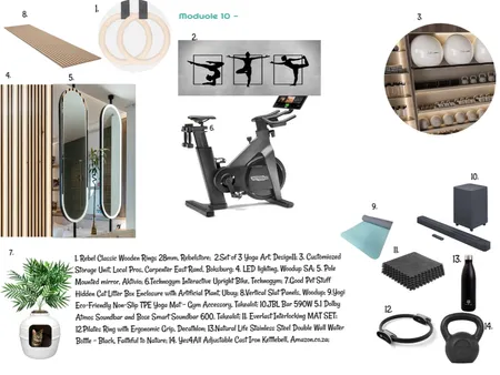 Sample Board for Module 10 - Home Gym`30-05-25 Interior Design Mood Board by JudyK on Style Sourcebook