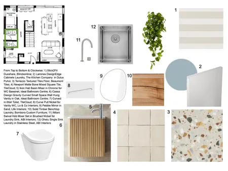Laundry and WC Sample Board Interior Design Mood Board by Prissilla Rademakers on Style Sourcebook