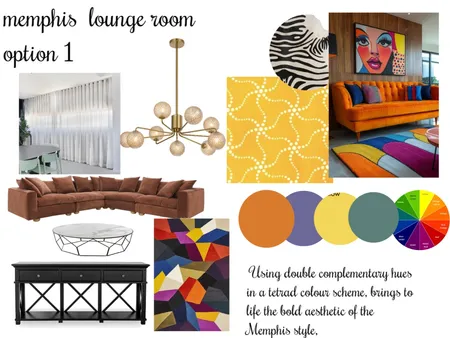 memphis living option 1 final Interior Design Mood Board by DMQuinn on Style Sourcebook