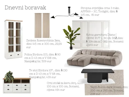 Jasminka dnevni boravak Interior Design Mood Board by acikovic on Style Sourcebook