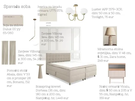 Spavaća soba Jasminka Interior Design Mood Board by acikovic on Style Sourcebook
