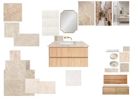 Travertine Ensuite Interior Design Mood Board by Bex Elliott Interior Designer on Style Sourcebook