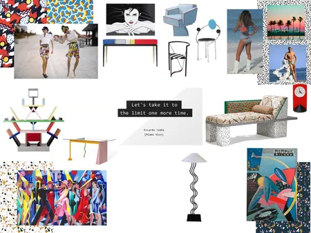 Memphis in Miami (circa 83) Interior Design Mood Board by allisongolden on Style Sourcebook