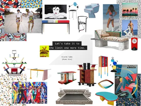 Memphis in Miami (circa 83) Interior Design Mood Board by allisongolden on Style Sourcebook