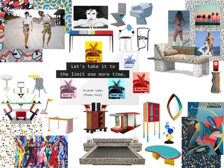 Memphis in Miami (circa 83) Interior Design Mood Board by allisongolden on Style Sourcebook