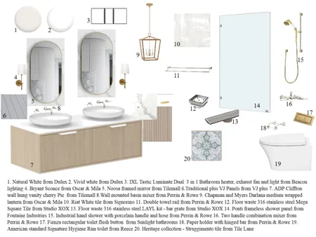 Sample Board Hampton Bathroom Interior Design Mood Board by Catharina Storer on Style Sourcebook