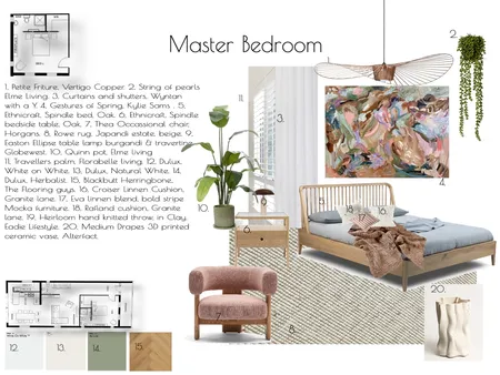 master bedroom Interior Design Mood Board by MSP Styling & Design on Style Sourcebook