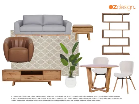 Donna Margetts - Living & Dining Interior Design Mood Board by Oz Design