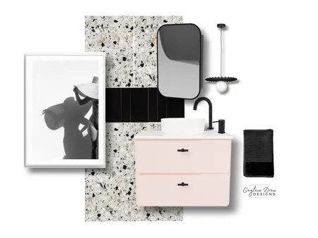 Pink powder room Interior Design Mood Board by Gaylene Drew Designs on Style Sourcebook