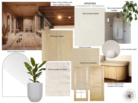 Organic Gym Vision Board Interior Design Mood Board by Michelle Canny Interiors on Style Sourcebook
