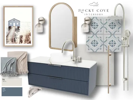 Coastal Hamptons Bathroom Interior Design Mood Board by Rocky Cove Interiors on Style Sourcebook