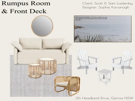 Rumpus & Front Deck Interior Design Mood Board by Sophie Kavanagh on Style Sourcebook