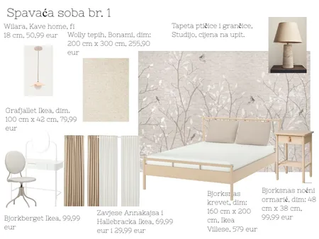 Spavaća soba br. 1 sANDRA Interior Design Mood Board by acikovic on Style Sourcebook