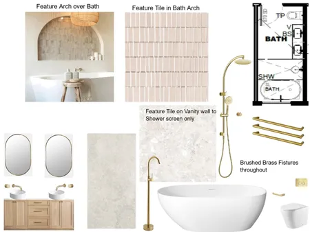 Reid Monty Main Bathroom Interior Design Mood Board by staged design on Style Sourcebook