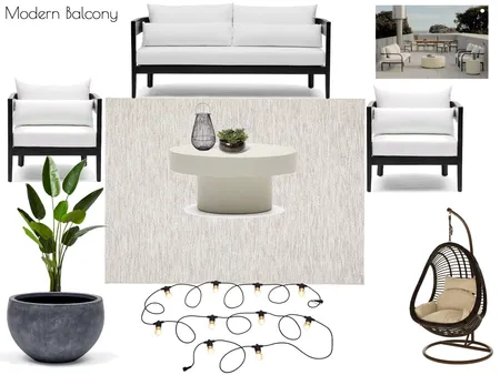 Modern Balcony Interior Design Mood Board by NookNest Pty Ltd on Style Sourcebook