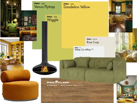 Analogous yellow green Interior Design Mood Board by bronwyn_pm on Style Sourcebook