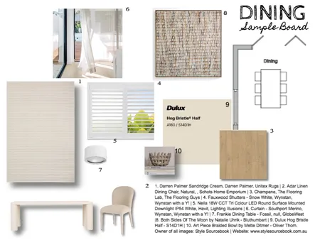 Dining ver 2 Interior Design Mood Board by HoneyComb on Style Sourcebook