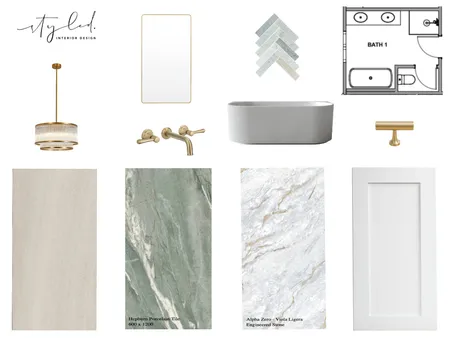 Ballinger - Bath 1 Interior Design Mood Board by Styled Interior Design on Style Sourcebook