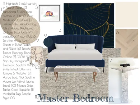 Master Bedroom Sample Interior Design Mood Board by Megz0y on Style Sourcebook