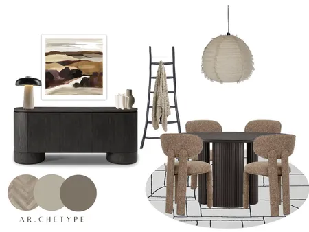 Earth and Texture Dining Interior Design Mood Board by AR.CHETYPE DESIGN on Style Sourcebook