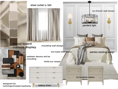 bedroom mock up #3 Interior Design Mood Board by Luxlivingconceptsbyshanty on Style Sourcebook