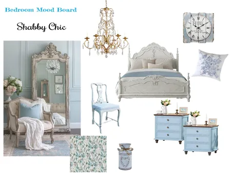 Bedroom Mood Board Shabby Chic Interior Design Mood Board by akudinova on Style Sourcebook