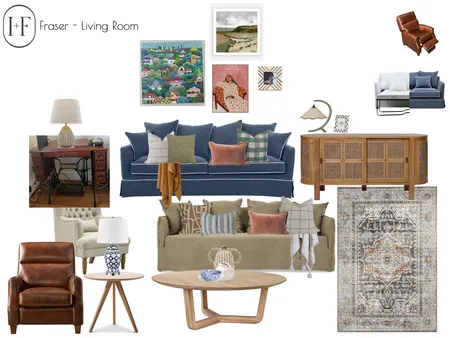 Fraser - Living space Interior Design Mood Board by Ivy + Finch Design on Style Sourcebook