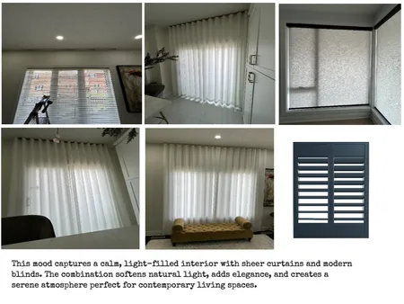 Sheer Serenity with Modern Curtains & Blinds Interior Design Mood Board by Design2View Blinds & Window Covering on Style Sourcebook
